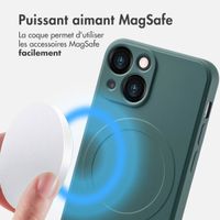 imoshion Coque Couleur avec MagSafe Apple iPhone 13 Mini - Vert foncé