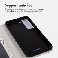 imoshion Étui de télephone portefeuille Design Samsung Galaxy S22 - Sandy Marble