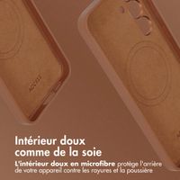 Accezz Coque arrière en cuir avec MagSafe Samsung Galaxy S24 Plus - Sienna Brown
