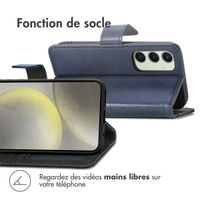 imoshion Étui de télephone portefeuille de luxe Samsung Galaxy S24 FE - Bleu foncé