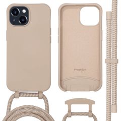 imoshion Coque arrière Color avec cordon amovible et MagSafe Apple iPhone 15 - Nude