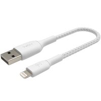 Belkin Câble Lightning vers USB-A tressé BoostCharge Pro - 0,15 mètre - Blanc