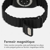 imoshion Bracelet magnétique en cuir synthétique Apple Watch | 38/40/41/42 mm - Noir