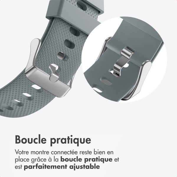imoshion Bracelet en silicone flexible Samsung Galaxy Watch 8 (40/44mm) / Classic (46mm) - Gris