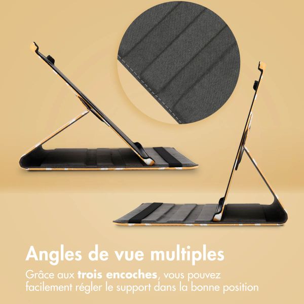 imoshion Coque Design rotatif à 360° Apple iPad Pro 12.9 (2018/2020/2021/2022) - Yellow Flowers
