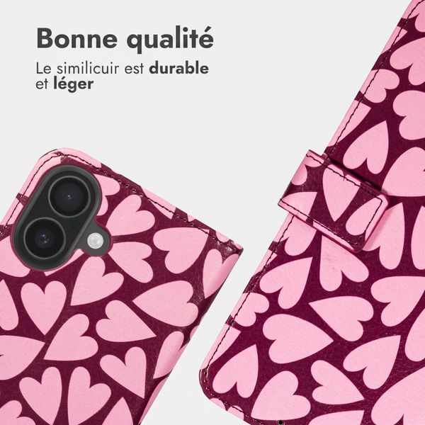 imoshion Étui de télephone portefeuille Design Apple iPhone 17 - Hearty Blush