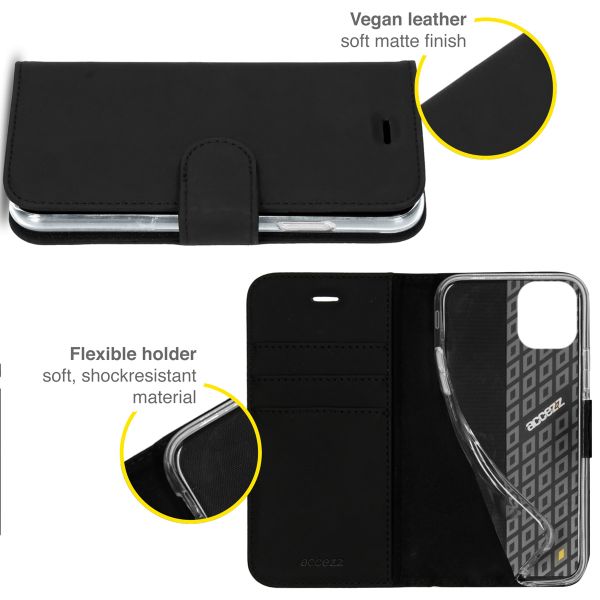 Accezz Étui de télephone Wallet Apple iPhone 13 Pro - Noir