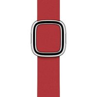 Apple Bracelet Leather Band Modern Buckle Apple Watch | 38/40/41/42 mm - Taille M - Scarlet Red