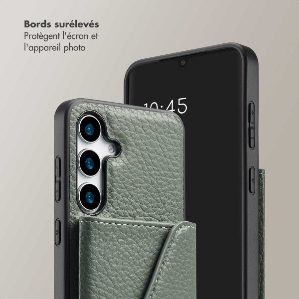Selencia Coque de télephone Sera avec cordon et porte-cartes enveloppe Samsung Galaxy S25 / S24 - Sage Green