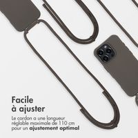 imoshion Coque arrière Color avec cordon amovible et MagSafe Apple iPhone 16 Pro Max - Black Coffee