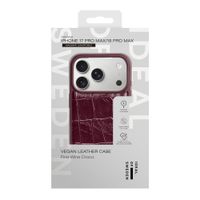 iDeal of Sweden Coque MagSafe en cuir végétalien Apple iPhone 18 Pro Max / 17 Pro Max - Fine Wine Croco