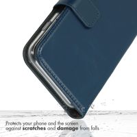 Selencia Étui portefeuille en cuir véritable Apple iPhone 11 - Bleu
