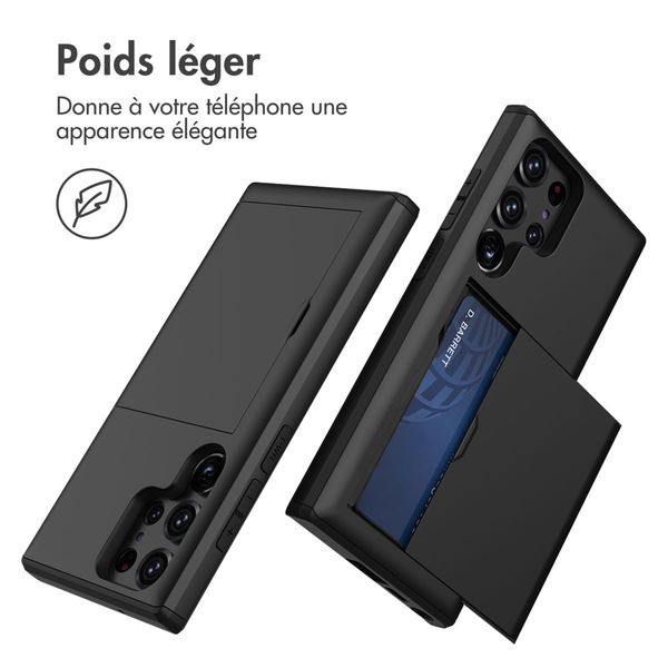 imoshion Coque arrière avec porte-cartes Samsung Galaxy S22 Ultra - Noir
