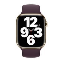 Apple Bracelet Boucle unique en Silicone Apple Watch | 44/45/46/49 mm - Taille 9 - Dark Cherry