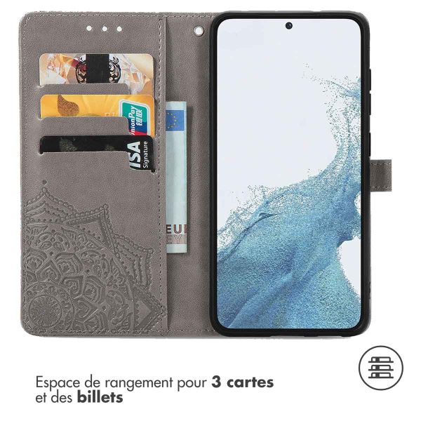 imoshion Etui de télephone Mandala Samsung Galaxy S23 Plus - Gris