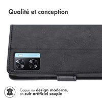 imoshion Étui de télephone portefeuille de luxe Oppo A57(s) - Noir