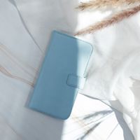 Selencia Étui portefeuille en cuir véritable Apple iPhone 12 (Pro) - Air Blue