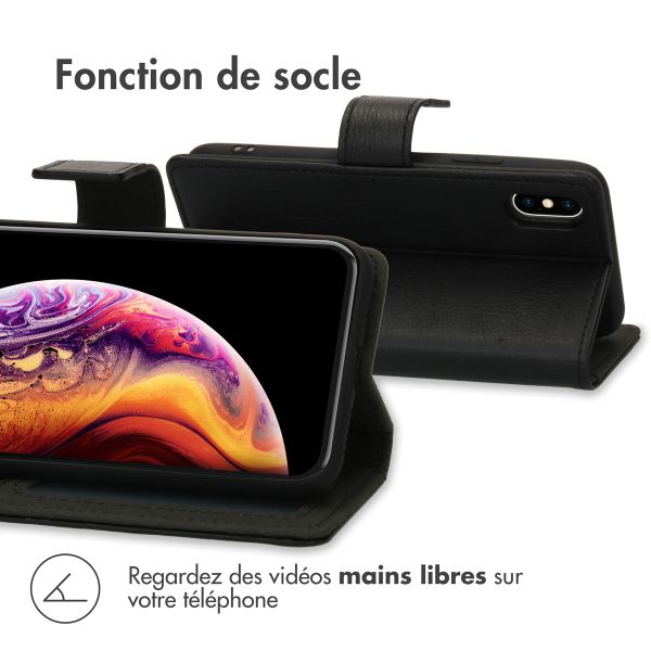 imoshion Étui de télephone portefeuille de luxe Apple iPhone X / Xs - Noir