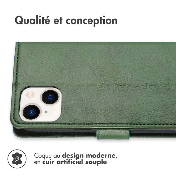 imoshion Étui de télephone portefeuille de luxe Apple iPhone 15 - Vert