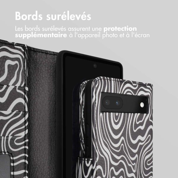 imoshion Étui de télephone portefeuille Design Google Pixel 6a - Black And White