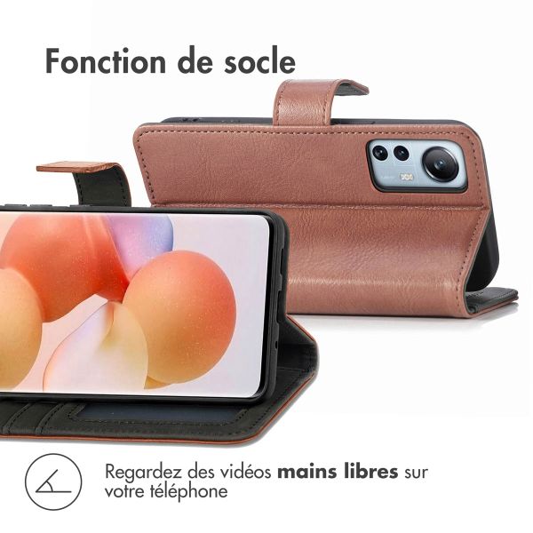 imoshion Étui de télephone portefeuille de luxe Xiaomi 12 Lite - Marron