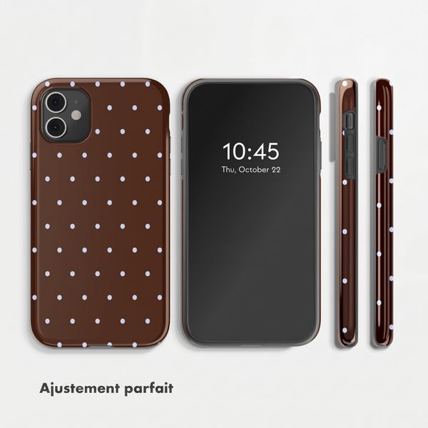 Selencia Coque arrière Vivid Apple iPhone 11 - Happy Dots Chocolate