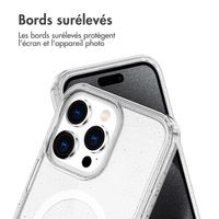 imoshion Coque Pailletée avec MagSafe Apple iPhone 15 Pro Max - Paillettes Transparent