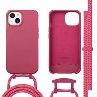 imoshion Coque arrière Color avec cordon amovible et MagSafe Apple iPhone 14 - Raspberry
