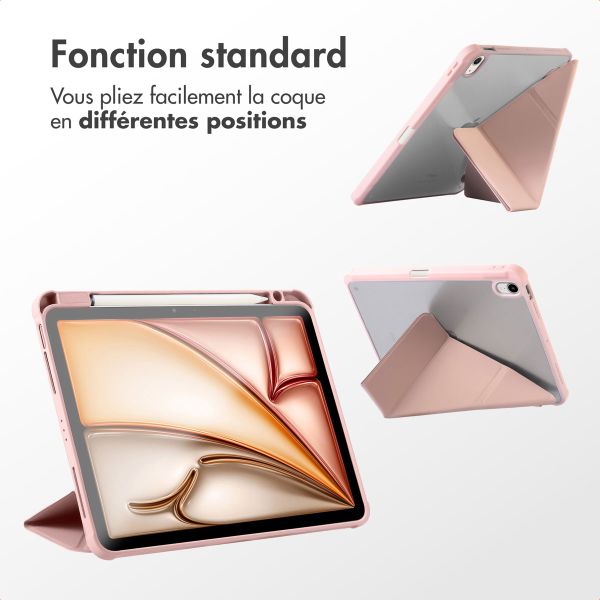 imoshion Coque tablette Origami Apple iPad 11 (2025) 11 pouces A16 / iPad 10 (2022) 10.9 pouces - Rose