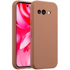 Accezz Coque Liquid Silicone Google Pixel 9A - Marron clair