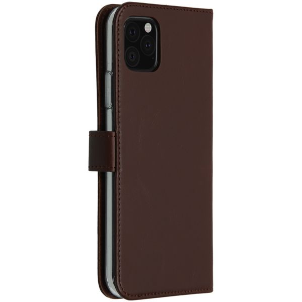 Selencia Étui portefeuille en cuir véritable Apple iPhone 11 Pro Max - Marron