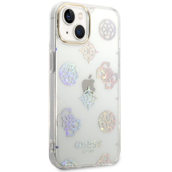 Guess Coque Peony Glitter Apple iPhone 14 - Blanc