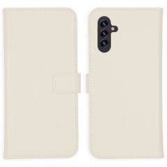 Selencia Étui portefeuille en cuir véritable Samsung Galaxy A13 (5G) / A04s - Greige