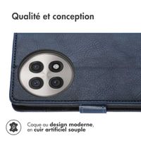 imoshion Étui de télephone portefeuille de luxe OnePlus 13R - Bleu foncé