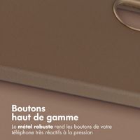 Accezz Coque arrière en cuir avec MagSafe Samsung Galaxy A57 (5G) - Marron café