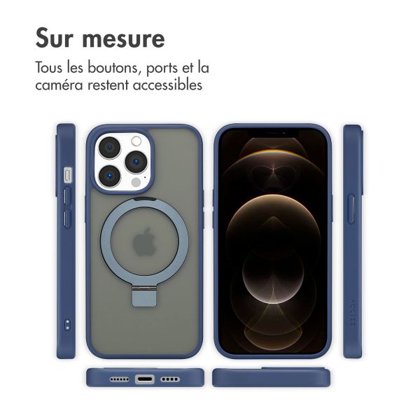 Accezz Coque Ring Stand avec MagSafe Apple iPhone 13 Pro Max - Bleu