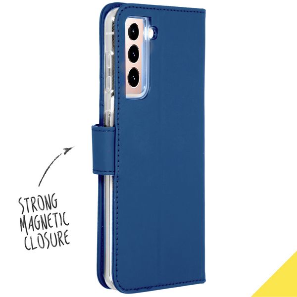 Accezz Étui de télephone Wallet Samsung Galaxy S21 - Bleu foncé