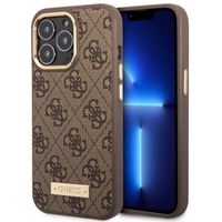 Guess Coque 4G Logo Monogram MagSafe Apple iPhone 14 Pro - Marron