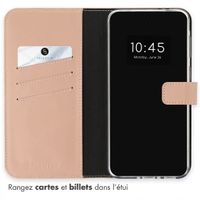 Selencia Étui portefeuille en cuir véritable Samsung Galaxy A37 (5G) - Rose clair