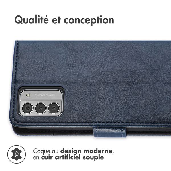 imoshion Étui de télephone portefeuille de luxe Nokia G42 - Bleu foncé