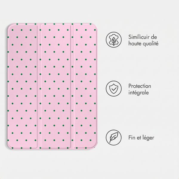 imoshion Coque tablette Design Trifold Apple iPad Air 11 pouces (2026) M4 / (2025) M3 / (2024) M2 / Air 5 (2022) / Air 4 (2020) - Happy Dots