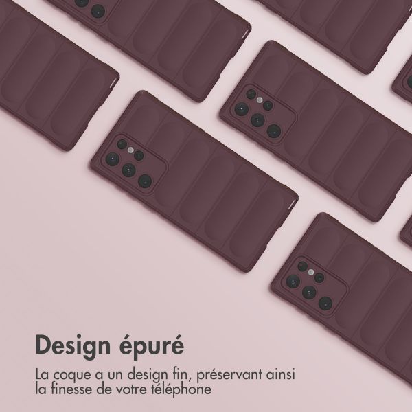 imoshion EasyGrip Backcover Samsung Galaxy S22 Ultra - Aubergine