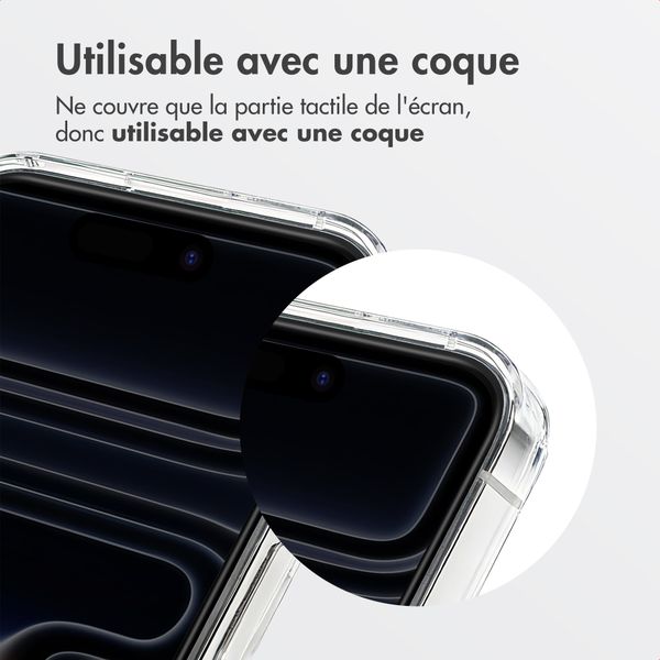 Accezz Protection d'écran en verre trempé avec filtre de confidentialité + Applicateur Apple iPhone 17 Pro