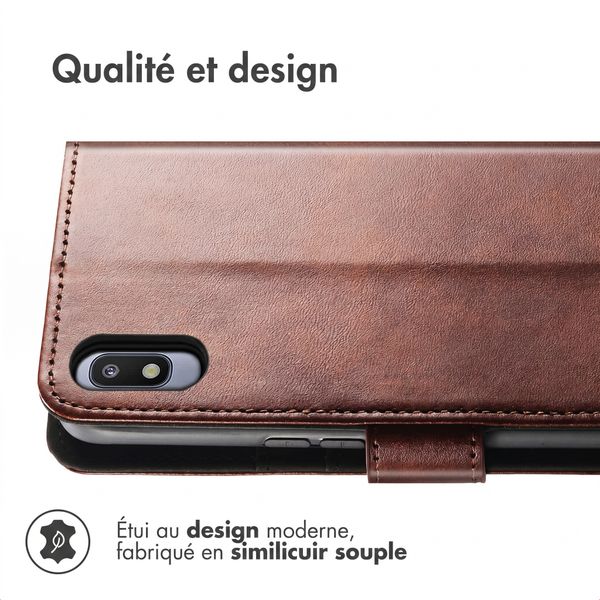 imoshion Étui de télephone portefeuille de luxe Samsung Galaxy A10 - Marron foncé