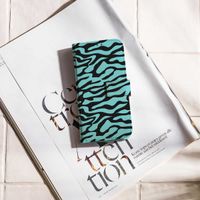 imoshion Étui de télephone portefeuille Design Apple iPhone 11 - Black Blue Stripes