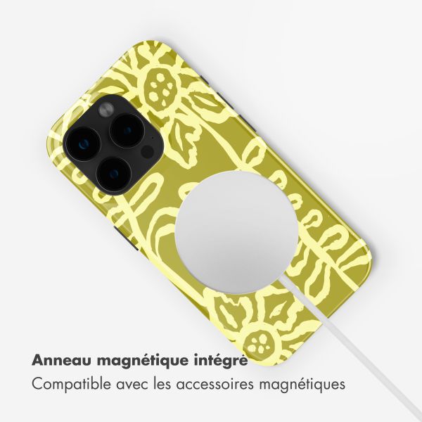 Selencia Coque arrière Vivid avec MagSafe Apple iPhone 15 Pro - Chalky Bloom