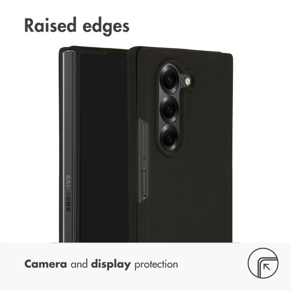 Accezz Coque Liquid Silicone Samsung Galaxy Z Fold 6 - Noir