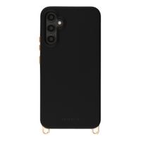 Selencia Coque arrière Rivièra avec MagSafe avec crochets amovibles Samsung Galaxy A34 (5G) - Velvet Black