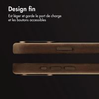 Accezz Coque MagSafe en cuir vintage Apple iPhone 15 Pro Max - Rustic Brown