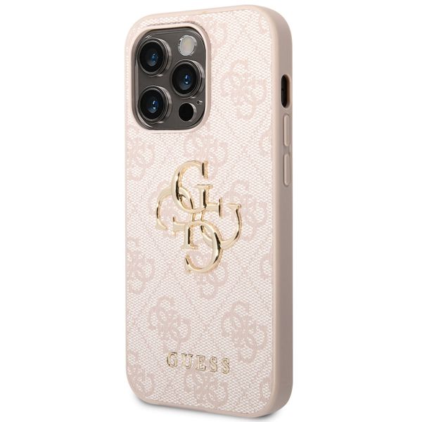 Guess Coque 4G Metal Logo Backcover Apple iPhone 14 Pro - Rose
